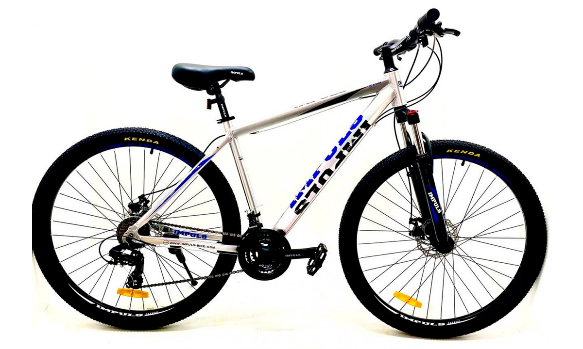 Фотографія Велосипед IMPULS X100 27,5" (2021) 2021 сіро-синій